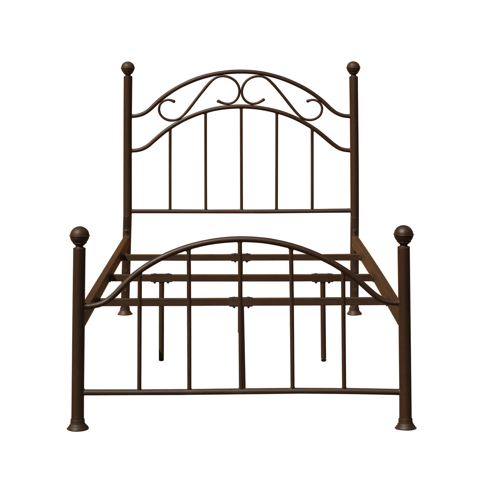 Dark Metal Twin Four Poster Bed