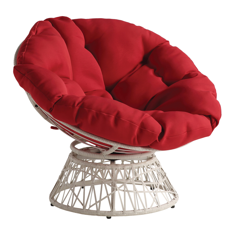 Daysi 40'' Wide Tufted Swivel Papasan Chair