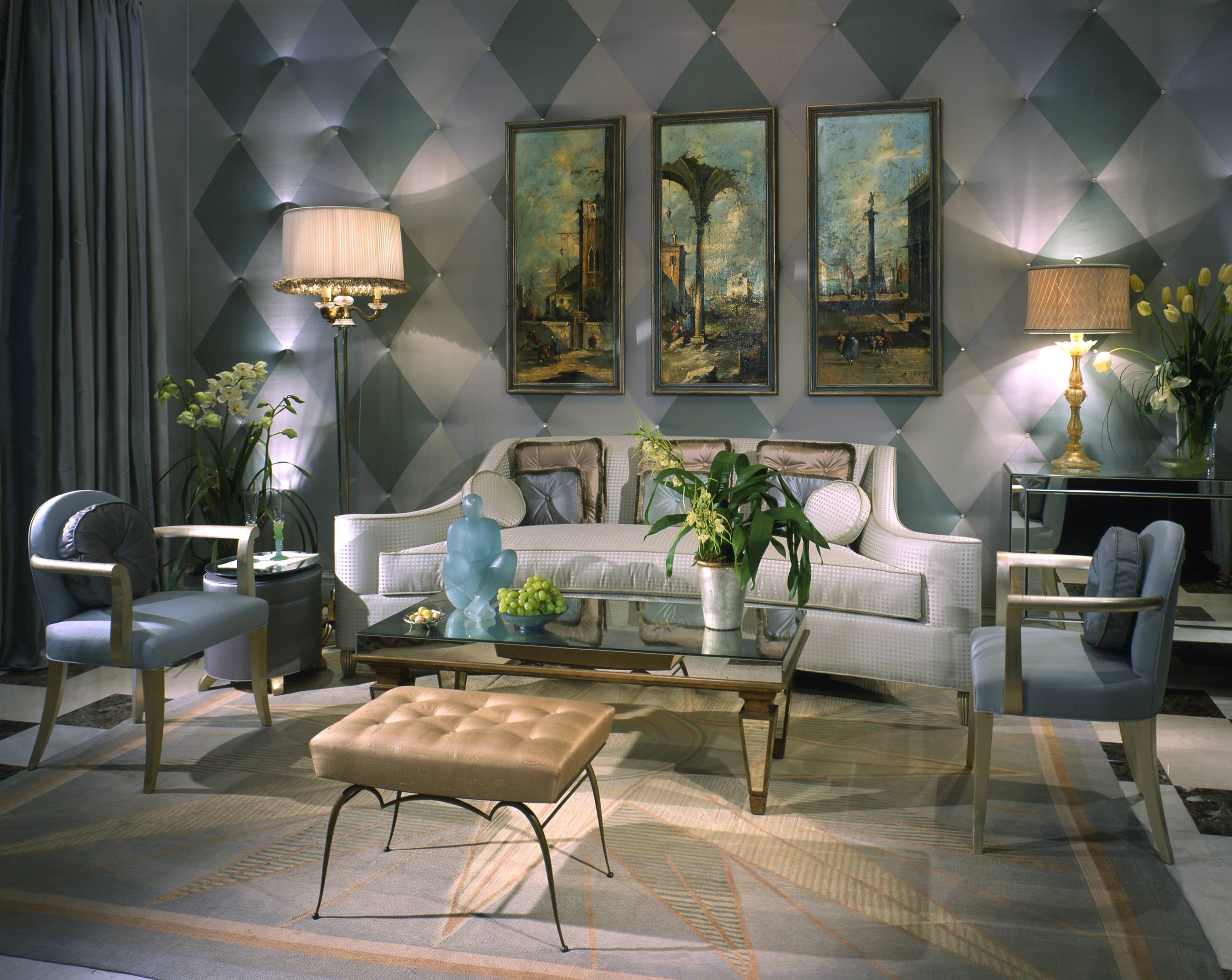 Decorative Art Deco Living Room Section 