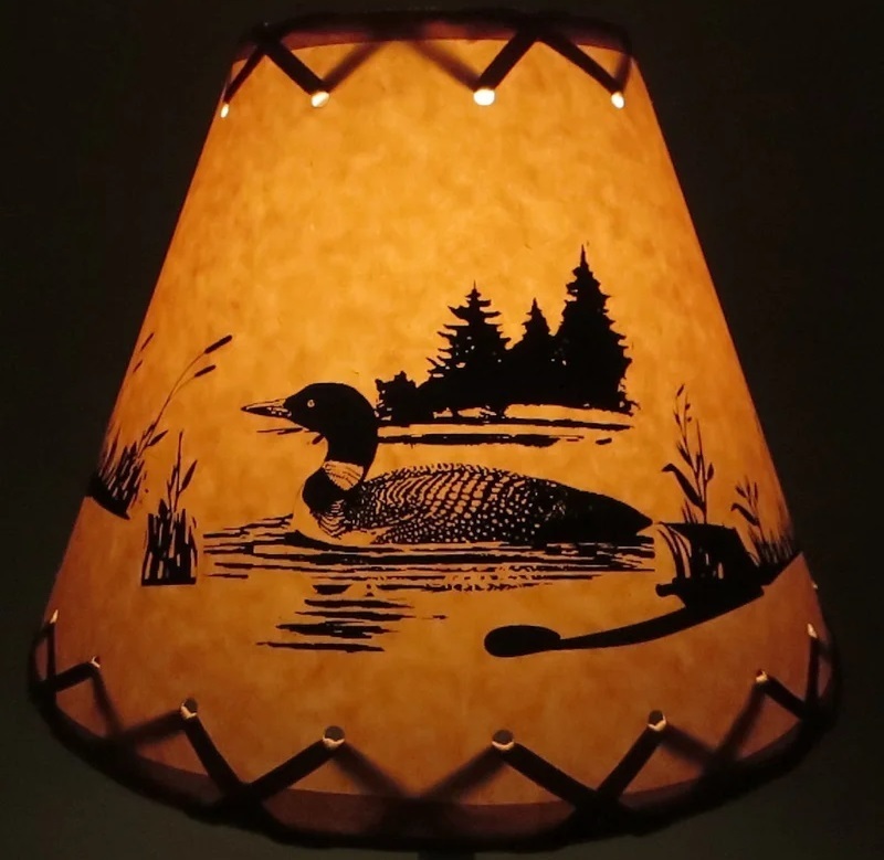 Decorative parchment lamp shade