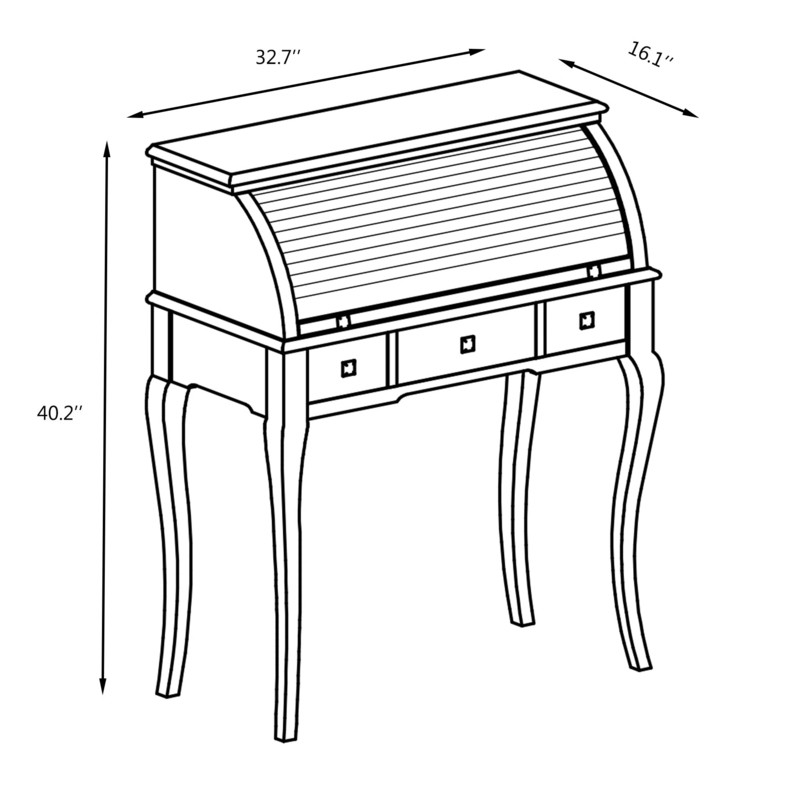 Dewayne Secretary Desk with Hutch