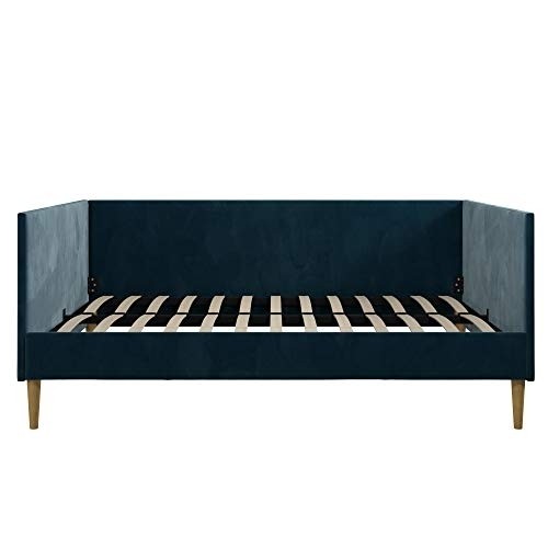 DHP Franklin Mid Century Upholstered, Full Size, Blue Velvet Daybed,