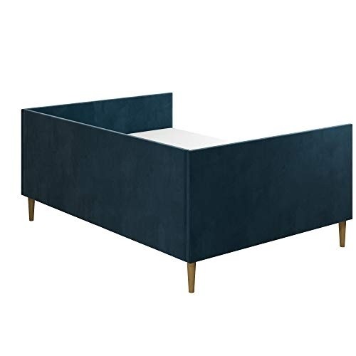 DHP Franklin Mid Century Upholstered, Full Size, Blue Velvet Daybed,