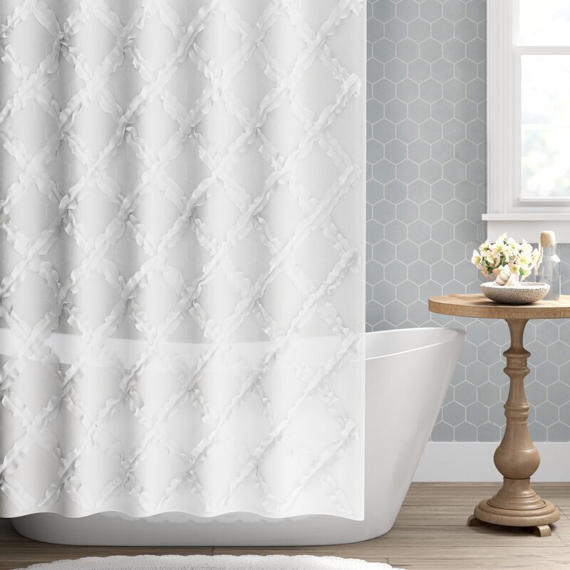Diamond Cottage Style Shower Curtain