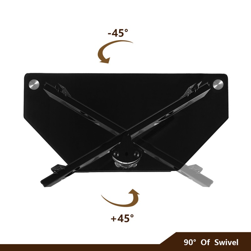 Dickenson Symple Stuff Black Swivel for Screens with Shelving, Holds up to 110 Lb. lbs