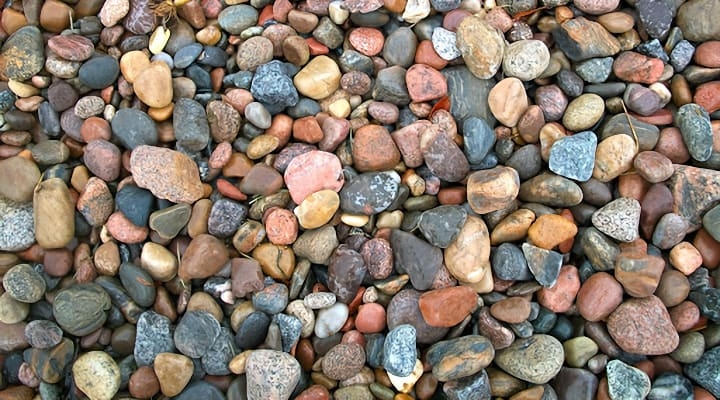 different types of garden rocks colors