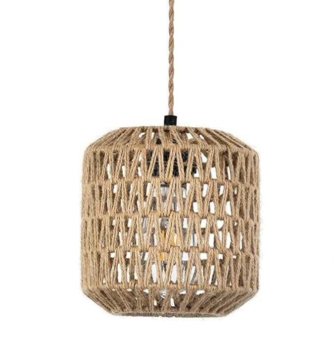 Dimmable wicker lamp shade