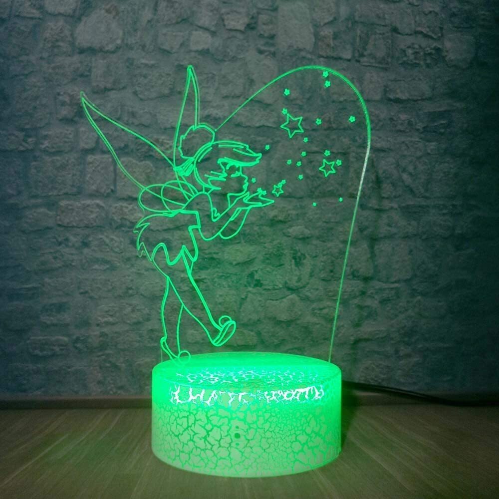 Disney Tinkerbell lamp in different colors
