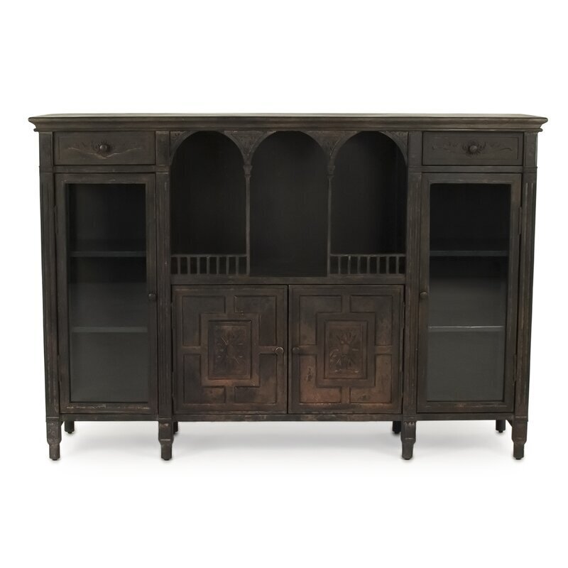 Display style Antique Black Sideboard Buffet