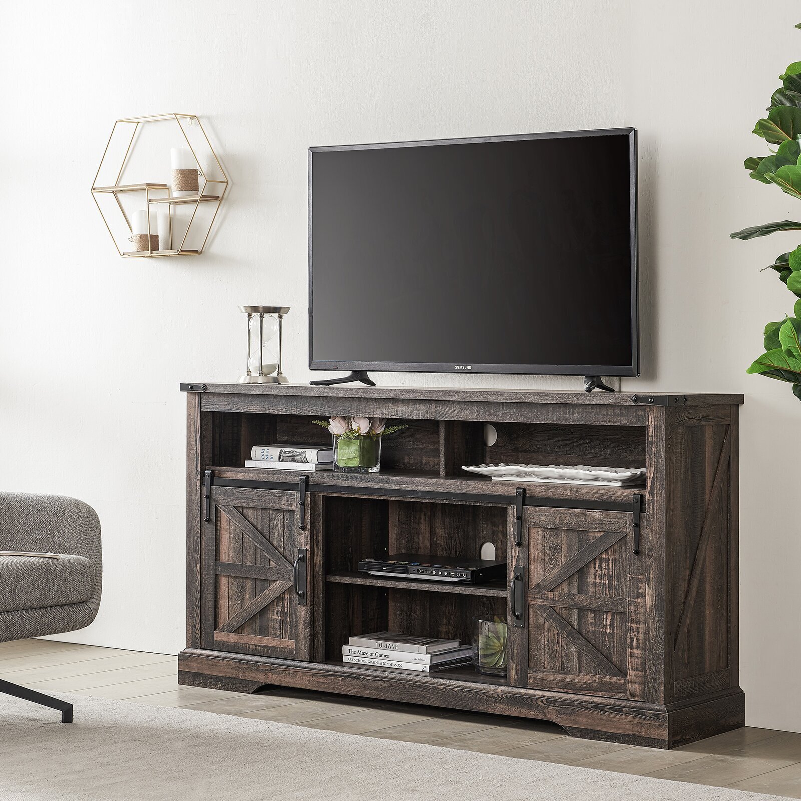 Distressed Country TV Stand