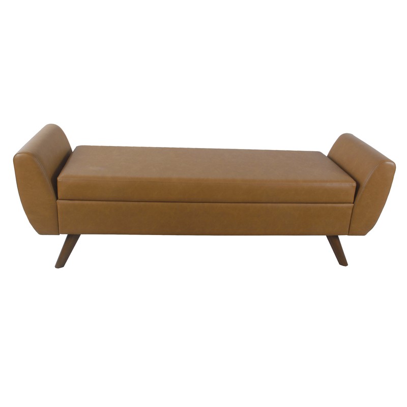 Dontre Faux Leather Flip Top Storage Bench