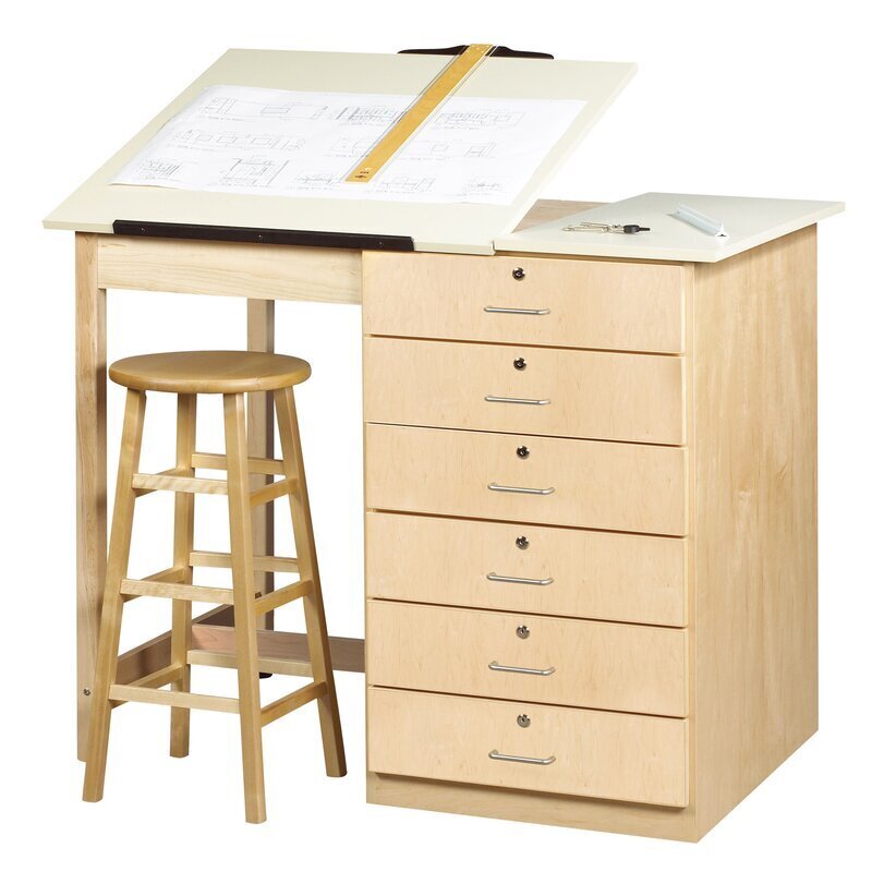 Drawing Desk With Storage