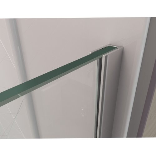 DreamLine Aqua Ultra 57-60 in. W x 58 in. H Frameless Hinged Tub Door with Extender Panel in Chrome, SHDR-3448580-EX-01