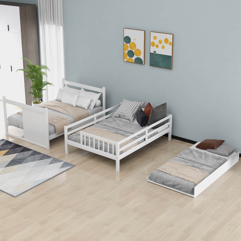Dreer Full Over Full 4 Drawer Standard Bunk Bed with Trundle by Viv + Rae™