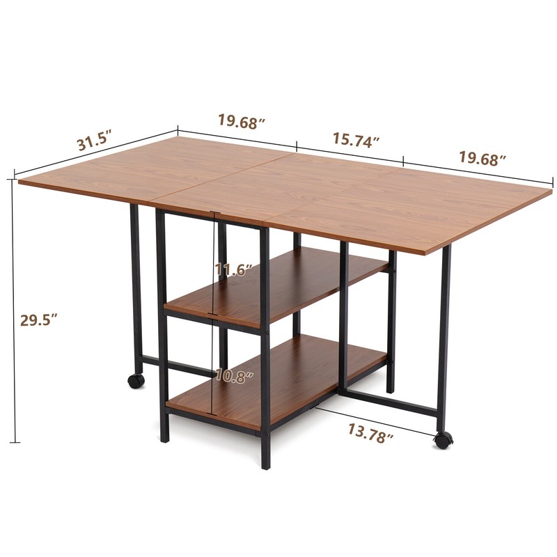 Drop Leaf Iron Dining Table