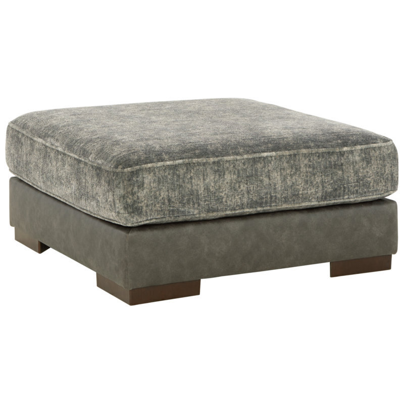 Dual Material Large Square Ottomans