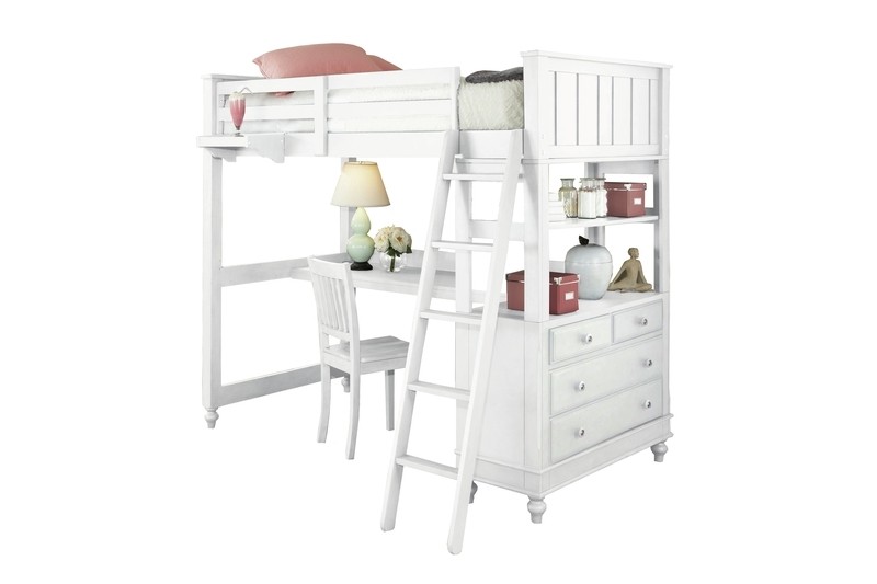 Durm Solid Wood Loft Bed with Built-in-Desk by Harriet Bee