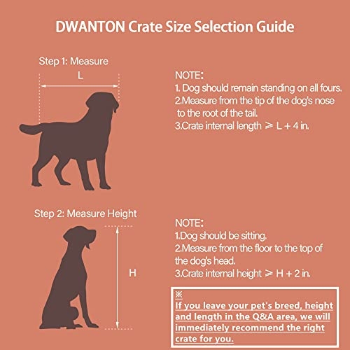 DWANTON Dog Crate Furniture with Cushion, Wooden Crate End Table, Dog Furniture, Indoor Pet Crate Dog Kennel, Small, 27.2" L x 20.1" W x 23.6" H