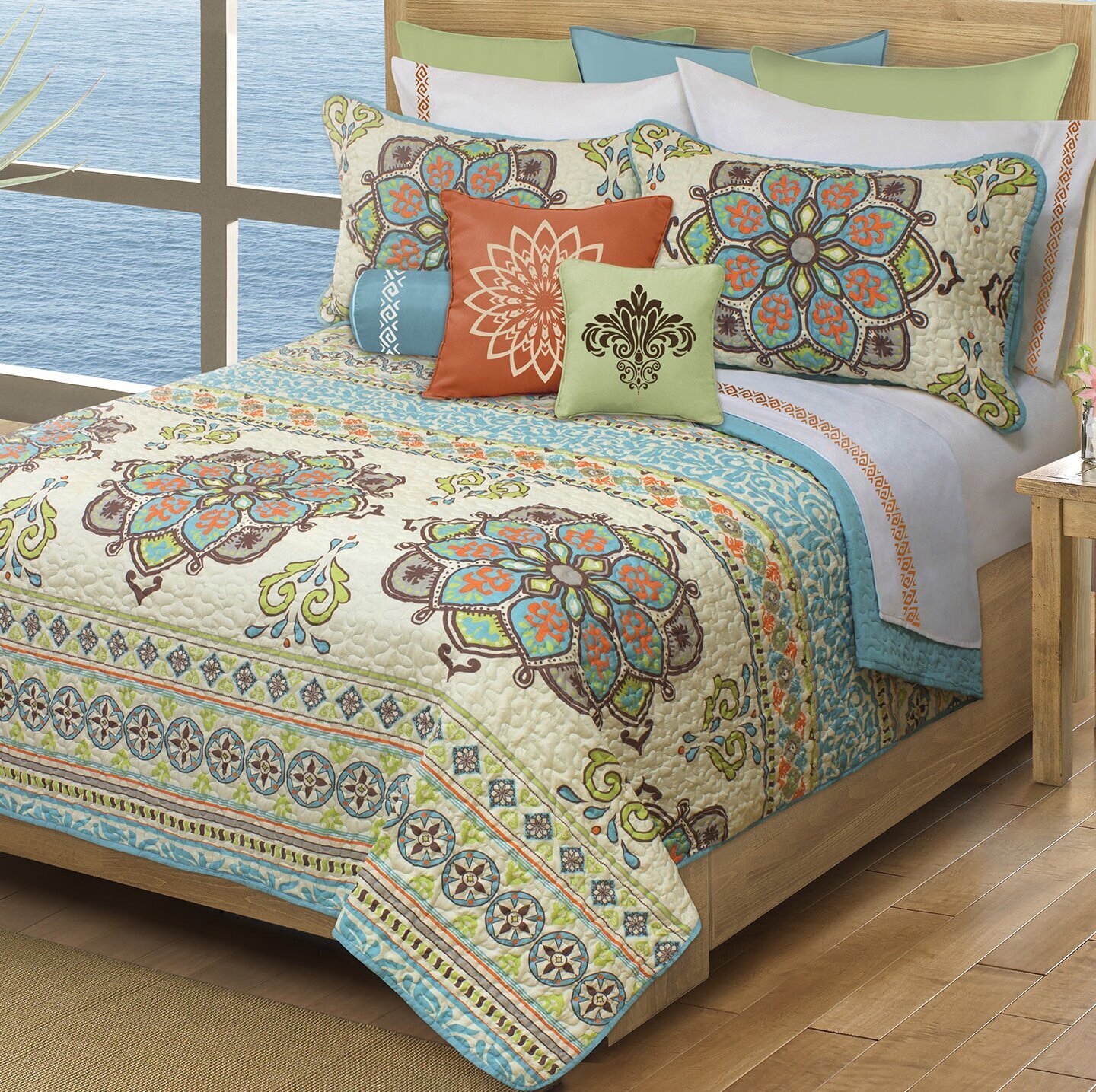 Earthy Pastel Patterned Hippie Quilt