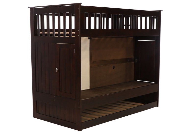 Edrock Twin Solid Wood Standard Bunk Bed with Built-in-Desk by Harriet Bee