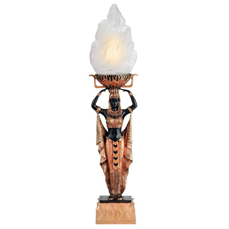 Egyptian Maiden Glass Figurine Lamp