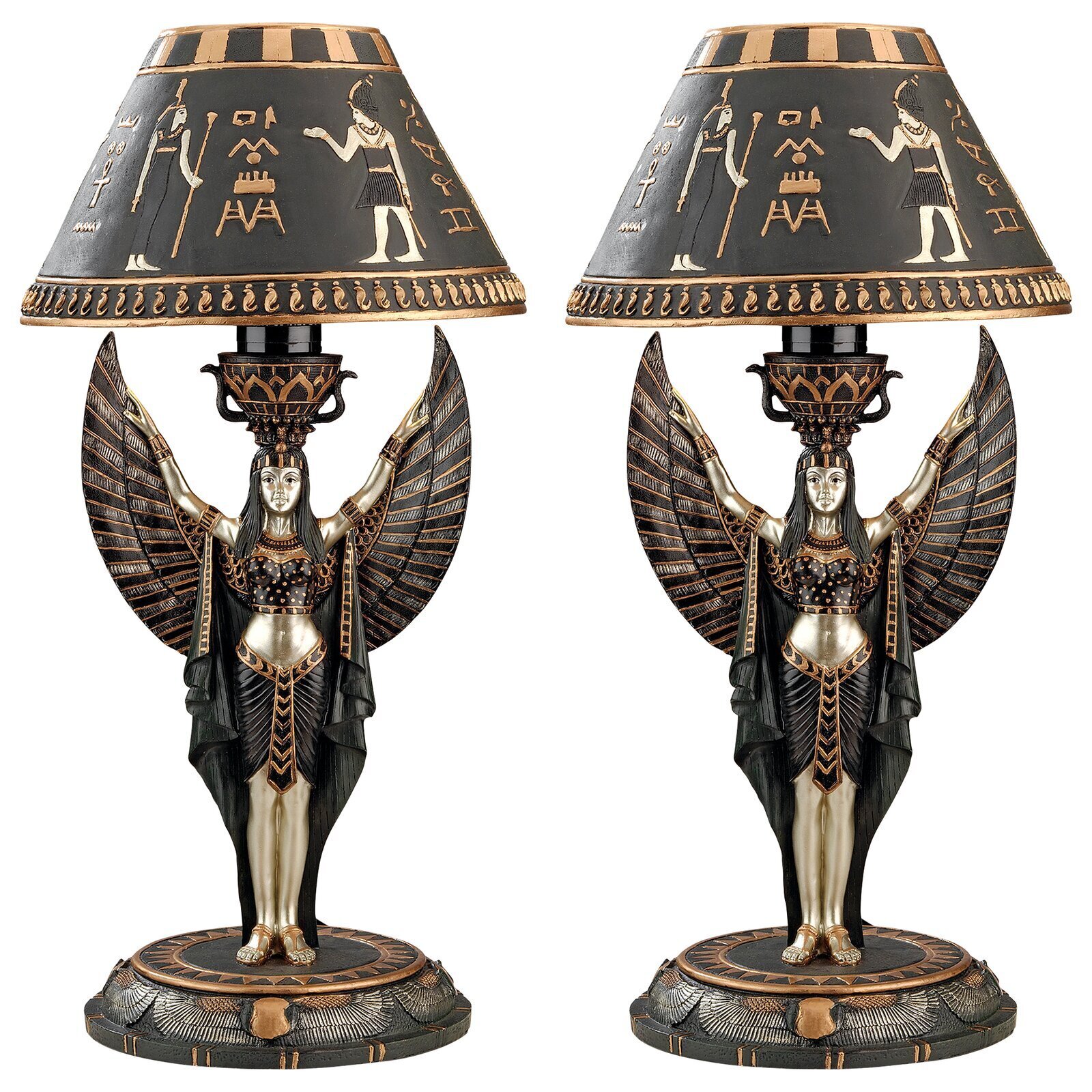 Egyptian Torchiere Table Lamp