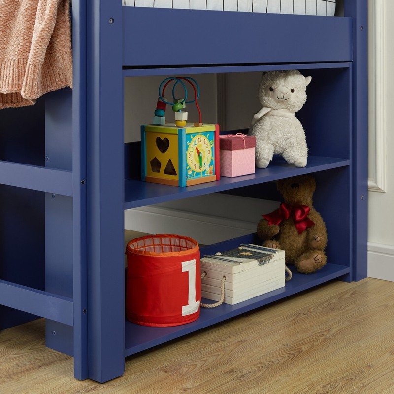 Eirwen Twin Platform Loft Bed with Bookcase by Harriet Bee