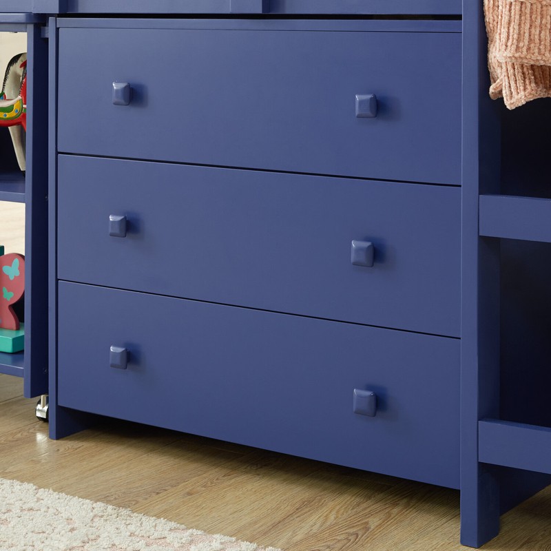Eirwen Twin Platform Loft Bed with Bookcase by Harriet Bee