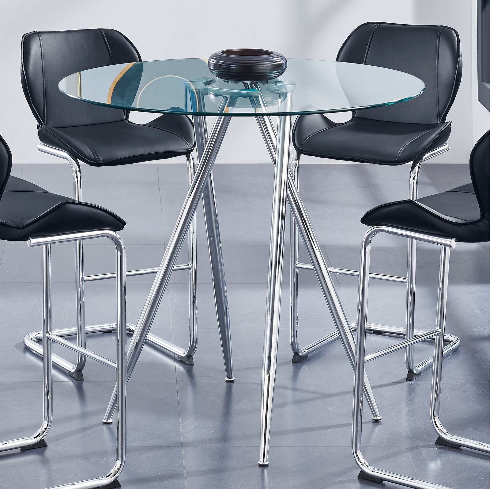 Elegant Glass Bistro Table