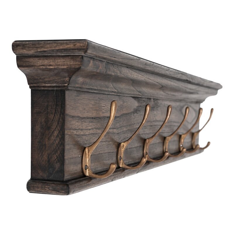 Elegant Wood Shelf Coat Rack