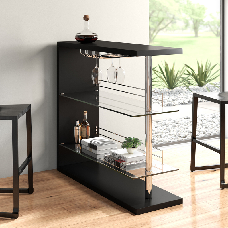Rectangular Bar Table with Storage