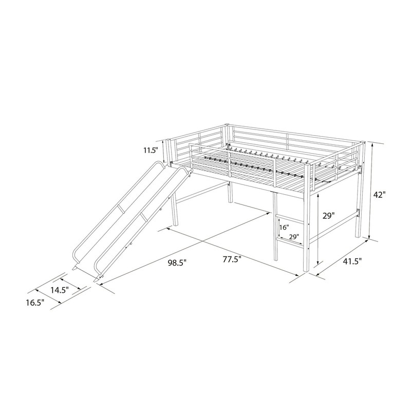 Eliud Twin Loft Bed by Isabelle & Max™
