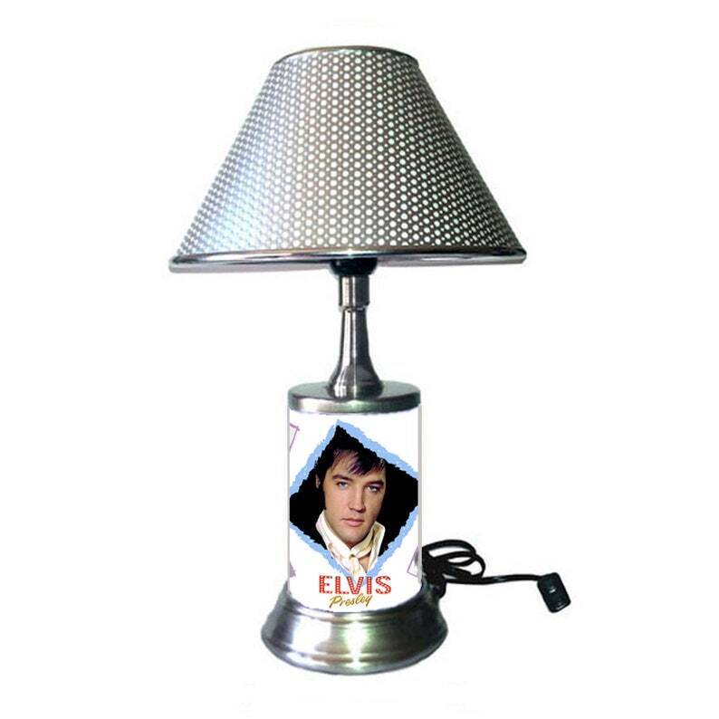 Elvis Presley Lamp With Chrome Shade