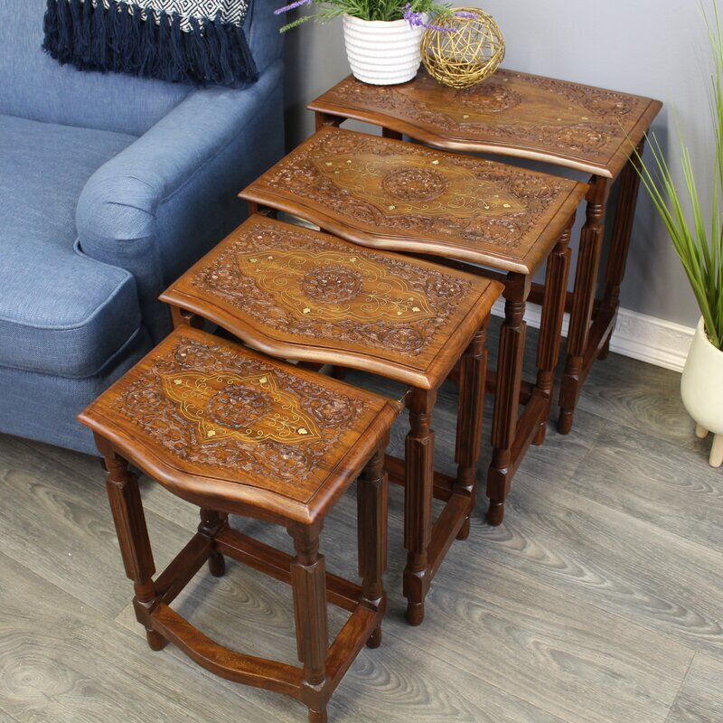 Embellished Antique Nesting Tables