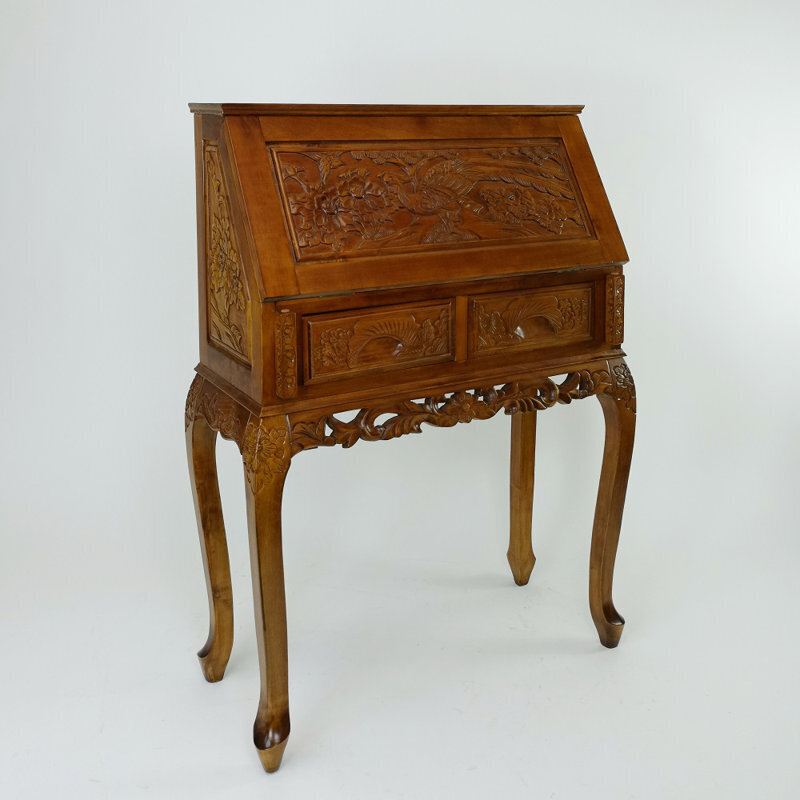 Embellished Secretary Desk Antique