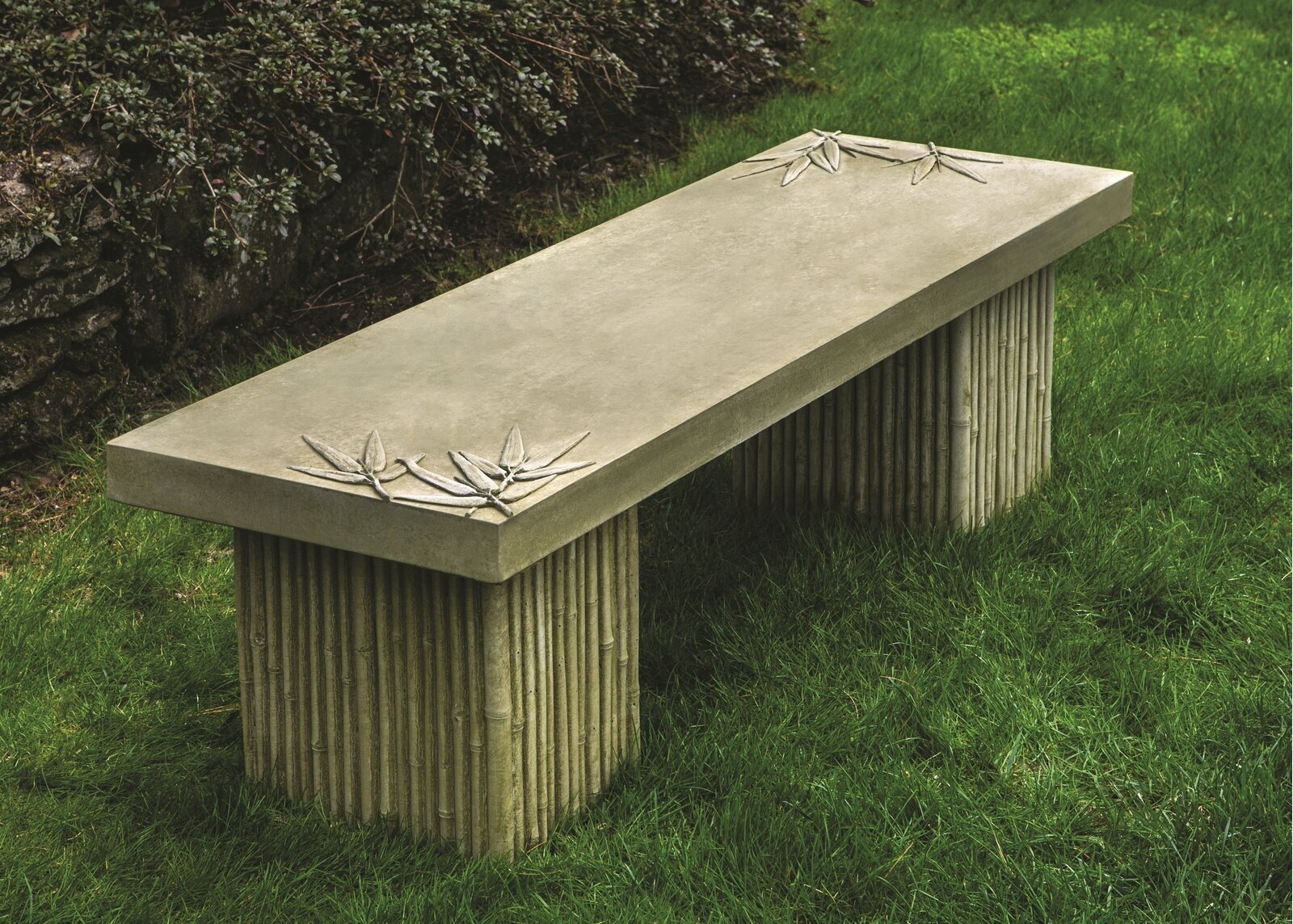 Embossed Rustic Concrete Bench 