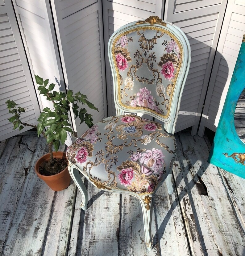 Embroidered Antique Chair