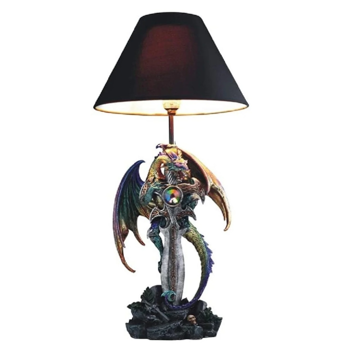 Empire shade dragon lamp
