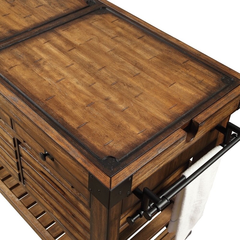Enkhtuya 24'' Wide Rolling Kitchen Cart