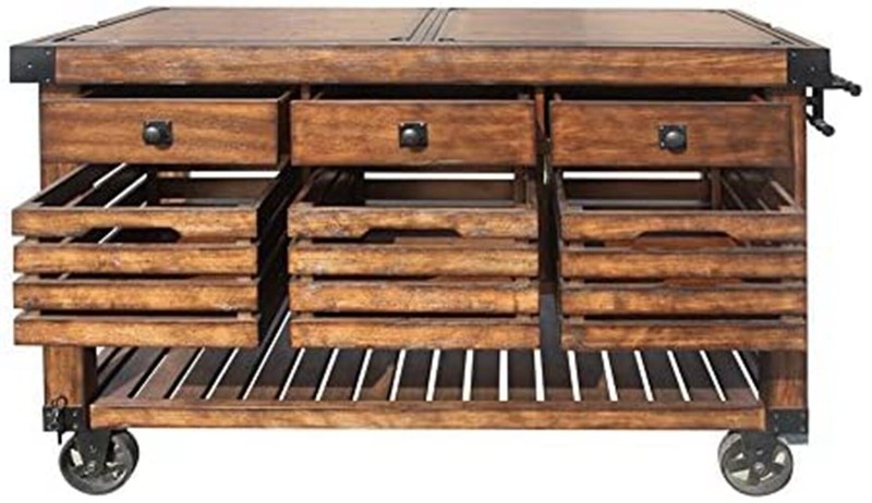 Enkhtuya 24'' Wide Rolling Kitchen Cart