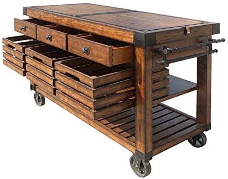 Enkhtuya 24'' Wide Rolling Kitchen Cart