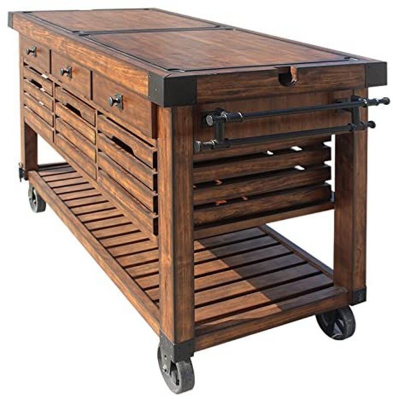 Enkhtuya 24'' Wide Rolling Kitchen Cart