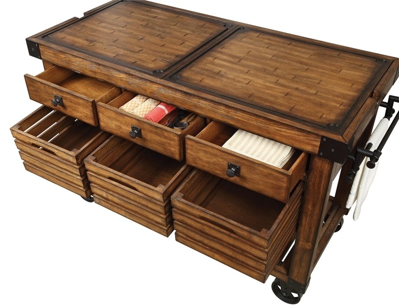 Enkhtuya 24'' Wide Rolling Kitchen Cart