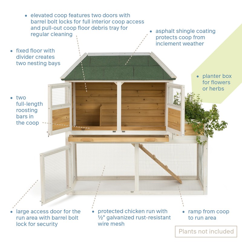 Enrique 15.8 Square Feet Chicken Coop with Chicken Run