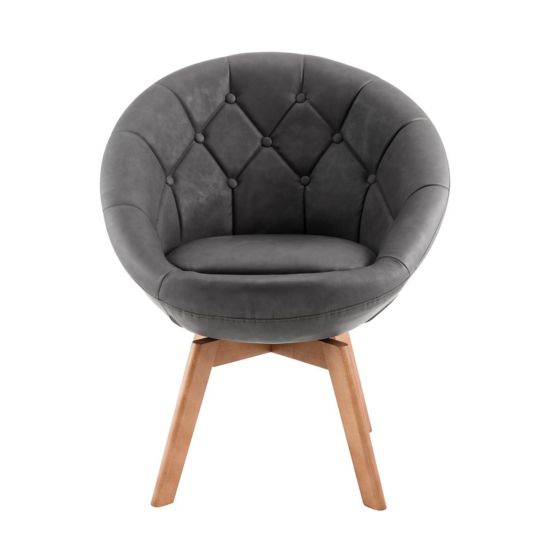 Entrekin 29.53'' Wide Tufted Swivel Papasan Chair