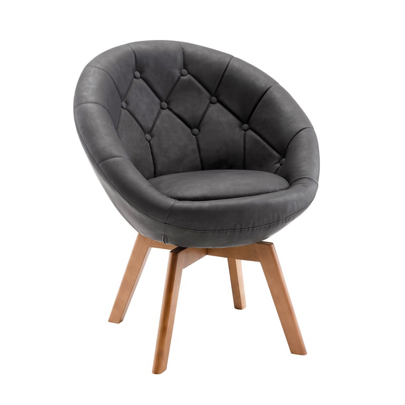 Entrekin 29.53'' Wide Tufted Swivel Papasan Chair