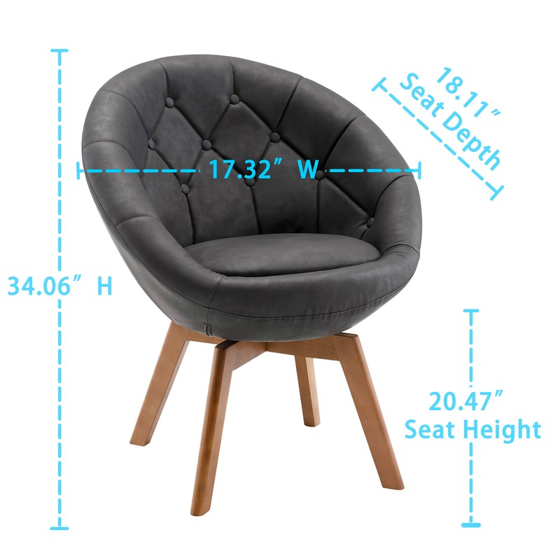 Entrekin 29.53'' Wide Tufted Swivel Papasan Chair