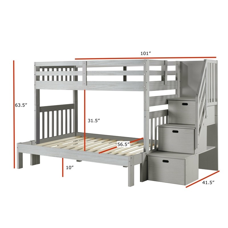 Esser Twin Over Full Solid Wood Standard Bunk Bed by Lark Manor™