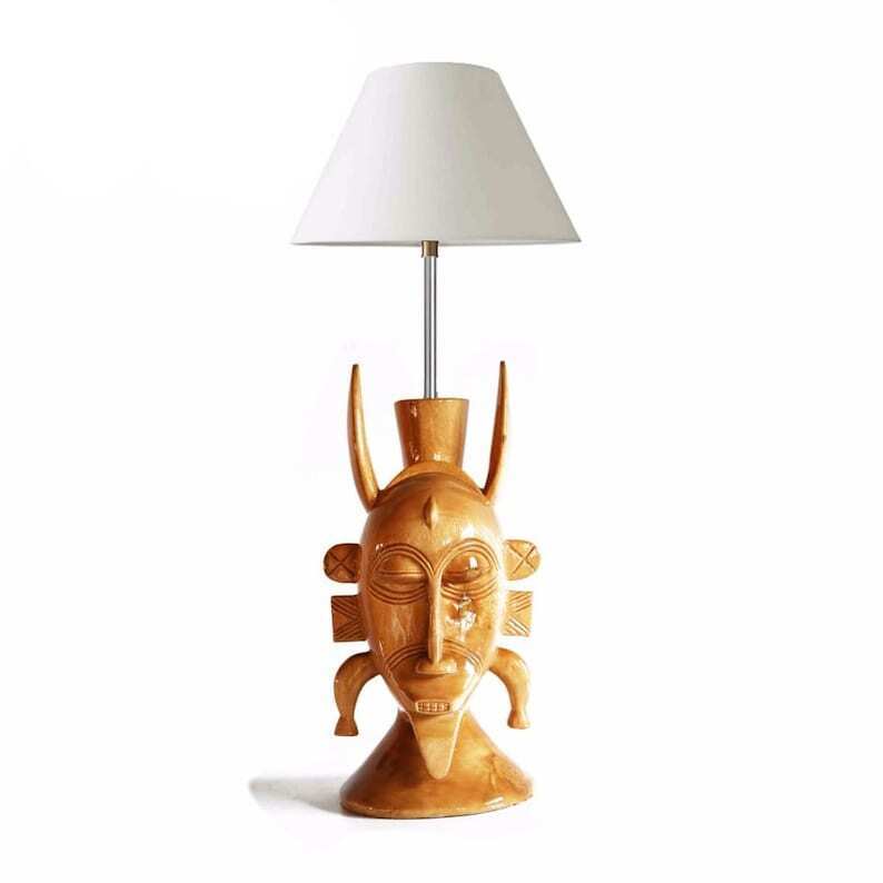 Ethnic tribal African lamp