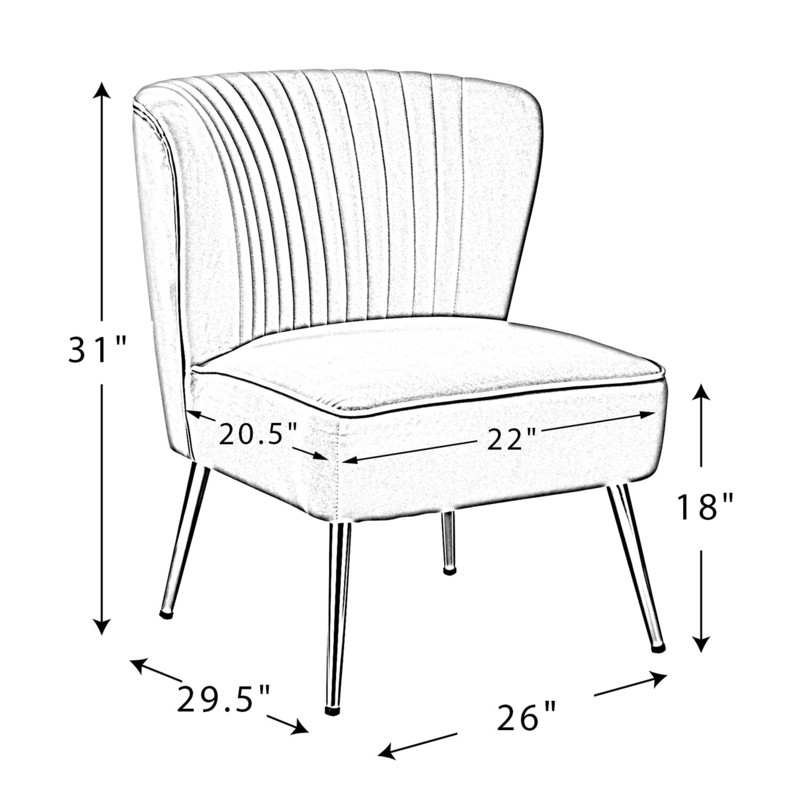 Euclid 26'' Wide Tufted Velvet Side Chair